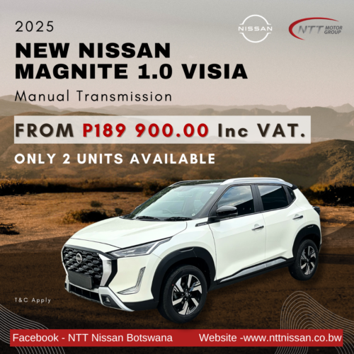NEW NISSAN MAGNITE 1.0 VISIA image from NTT Nissan Botswana